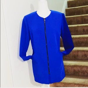 💖 NWT Dalia Bright Blue Zip Blazer Jacket